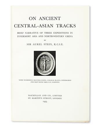 STEIN, MARC AUREL, Sir.  On Ancient Central-Asian Tracks.  1933